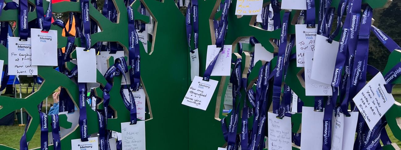 Memory tree at an Alzheimer's Society Memory Walk