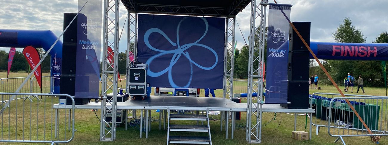 Charity event with inflatable gantry